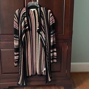 Orvis, Elegant Multicolor Striped Women's Cardigan, L